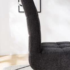 Ars manufacti Chaises cantilever Stawley I (lot de 2) - Tissage à plat / Acier inoxydable - Gris foncé / Acier inoxydable -Luxe Intérieur Magasin 1000218417 210224 13104100002 DETAILS P000000001000218417