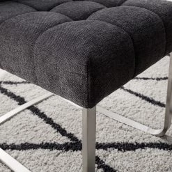 Ars manufacti Chaises cantilever Stawley I (lot de 2) - Tissage à plat / Acier inoxydable - Gris foncé / Acier inoxydable -Luxe Intérieur Magasin 1000218417 210224 13104100006 DETAILS P000000001000218417