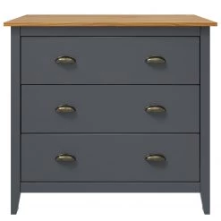 Maison Belfort Commode Rivery III - Pin massif - Anthracite -Luxe Intérieur Magasin 1000218438 210128 06171200038 DETAILS P000000001000218438