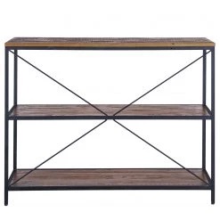 Ars manufacti Étagère Grasby I - Pin recyclé / Métal - Pin foncé / Noir -Luxe Intérieur Magasin 1000219219 220303 040 DETAILS P000000001000219219