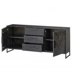 Jack & Alice Buffet Loga - Acacia massif / Fer - Acacia Gris -Luxe Intérieur Magasin 1000219275 210303 09481200003 DETAILS P000000001000219275