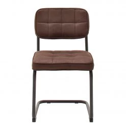 Ars manufacti Chaises cantilever Dalcross (lot de 2) - Microfibre / Métal - Marron -Luxe Intérieur Magasin 1000219292 201201 15101800002 DETAILS P000000001000219292