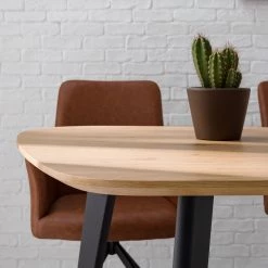 Ars manufacti Table Broomley - Métal - Imitation chêne / Noir mat -Luxe Intérieur Magasin 1000219294 210312 08483300005 DETAILS P000000001000219294