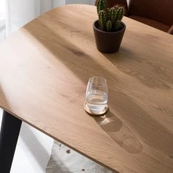 Ars manufacti Table Broomley - Métal - Imitation chêne / Noir mat -Luxe Intérieur Magasin 1000219294 210312 08483300006 DETAILS P000000001000219294