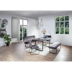 Loftscape Banquette Mayetta I - Tissé à plat / Fer - Anthracite / Noir -Luxe Intérieur Magasin 1000220290 200821 06300500042 MOOD DETAILS P000000001000220290 mood