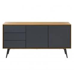 Studio Copenhagen Buffet Danica - Placage en bois véritable - Gris foncé mat / Frêne -Luxe Intérieur Magasin 1000220479 201113 13034600048 DETAILS P000000001000220479