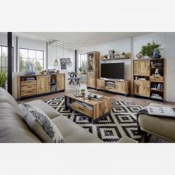 Ridgevalley Tablette murale Priay - Imitation mélèze / Graphite - Largeur : 155 cm -Luxe Intérieur Magasin 1000220671 200819 06340200028 MOOD DETAILS P000000001000220671 mood