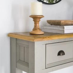 Maison Belfort Console Lavalle - Partiellement en pin massif - Pin / Gris clair -Luxe Intérieur Magasin 1000224193 210818 13565700004 DETAILS P000000001000224193