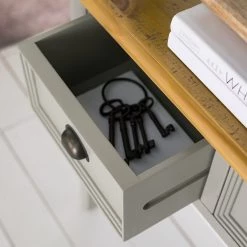 Maison Belfort Console Lavalle - Partiellement en pin massif - Pin / Gris clair -Luxe Intérieur Magasin 1000224193 210818 13565700005 DETAILS P000000001000224193