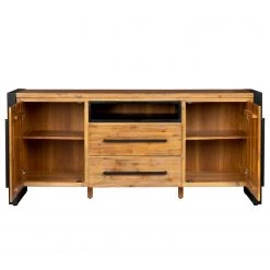 Ars manufacti Buffet Urban Industry I - Partiellement en acacia massif / Métal - Acacia / Noir -Luxe Intérieur Magasin 1000224201 210908 15541900003 DETAILS P000000001000224201