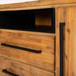 Ars manufacti Buffet Urban Industry I - Partiellement en acacia massif / Métal - Acacia / Noir -Luxe Intérieur Magasin 1000224201 210908 15541900010 DETAILS P000000001000224201