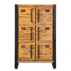 Ars manufacti Buffet haut Urban Industry I - Partiellement en acacia massif / Métal - Acacia / Noir -Luxe Intérieur Magasin 1000224212 220729 030 DETAILS P000000001000224212