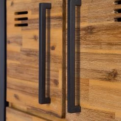 Ars manufacti Buffet haut Urban Industry I - Partiellement en acacia massif / Métal - Acacia / Noir -Luxe Intérieur Magasin 1000224212 220729 070 DETAILS P000000001000224212