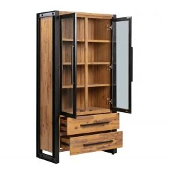 Ars manufacti Vitrine Urban Industry - Partiellement en acacia massif / Métal - Acacia / Noir -Luxe Intérieur Magasin 1000224217 210715 13172500011 DETAILS P000000001000224217