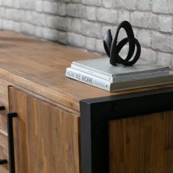 Ars manufacti Buffet Urban Industry II - Partiellement en acacia massif / Métal - Acacia / Noir -Luxe Intérieur Magasin 1000224223 210714 07374300043 DETAILS P000000001000224223