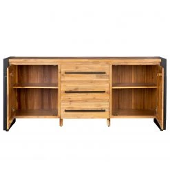 Ars manufacti Buffet Urban Industry II - Partiellement en acacia massif / Métal - Acacia / Noir -Luxe Intérieur Magasin 1000224223 210908 15542000036 DETAILS P000000001000224223