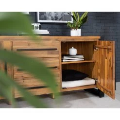 Ars manufacti Buffet Urban Industry II - Partiellement en acacia massif / Métal - Acacia / Noir -Luxe Intérieur Magasin 1000224223 220114 13435300048 DETAILS P000000001000224223