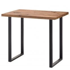 Fredriks Table haute Carver - Imitation chêne de Bassano - 120 x 80 cm - Noir