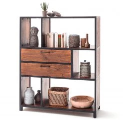 Ars manufacti Étagère Moboki - Manguier massif / Métal - Manguier foncé / Noir -Luxe Intérieur Magasin 1000226166 210226 06581600004 DETAILS P000000001000226166