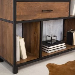 Ars manufacti Étagère Moboki - Manguier massif / Métal - Manguier foncé / Noir -Luxe Intérieur Magasin 1000226166 211112 135144000034 DETAILS P000000001000226166