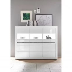 Loftscape Buffet haut Cape Ann - Blanc brillant / Blanc mat -Luxe Intérieur Magasin 1000226262 200923 15542300106 MOOD DETAILS P000000001000226262 mood