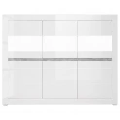 Loftscape Buffet haut Cape Ann - Blanc brillant / Blanc mat -Luxe Intérieur Magasin 1000226262 200923 15542600108 DETAILS P000000001000226262