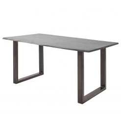 Ars Natura Table Kapra - Acacia Gris - 160 x 90 cm - Métal vintage - Forme en U - Épaisseur plateau : 2.5 cm