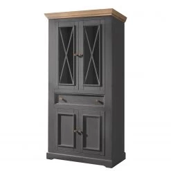 Maison Belfort Armoire vitrine Ummanz - Pin gris