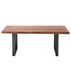 Ars Natura Table Kapra - Acacia brun - 200 x 100 cm - Métal vintage - Forme en U - Épaisseur plateau : 5 cm -Luxe Intérieur Magasin 1000227996 210113 13212900025 DETAILS P000000001000227996