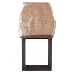 Ars Natura Banc Kapra - Acacia brun - Largeur : 160 cm - Métal vintage - Forme en U -Luxe Intérieur Magasin 1000228071 201210 15172200017 DETAILS P000000001000228071