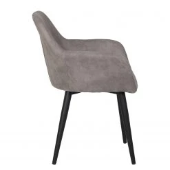 Loftscape Chaises à accoudoirs Trappe (lot de 2) - Microfibre / Acier - Gris fumé -Luxe Intérieur Magasin 1000228924 201104 15385600082 DETAILS P000000001000228924