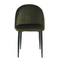 Jack & Alice Chaises capitonnées Jacklin IV (2 élém.) - Velours / Fer - Vert olive -Luxe Intérieur Magasin 1000230152 210708 14552700059 DETAILS P000000001000230152