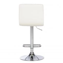 Red Living Chaises de bar Rougon (lot de 2) - Imitation cuir - Chrome - Blanc -Luxe Intérieur Magasin 1000231304 220406 040 DETAILS P000000001000231304