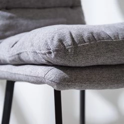 Mørteens Chaise de bar Tillac - Tissu / Acier - Gris chiné / Noir -Luxe Intérieur Magasin 1000235382 220801 032 DETAILS P000000001000235382