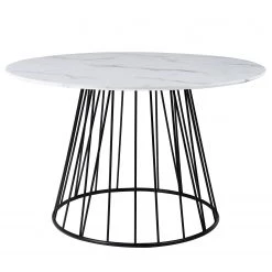 Jack & Alice Table Machy - Imitation marbre blanc / Noir