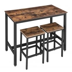 Red Living Ensemble de bar Theville (3 éléments) - Imitation chêne rustique / Noir -Luxe Intérieur Magasin 1000235780 210118 06490700430 DETAILS P000000001000235780