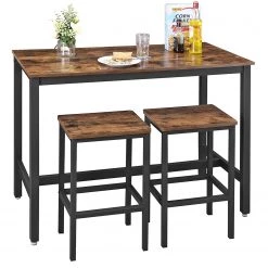 Red Living Ensemble de bar Theville (3 éléments) - Imitation chêne rustique / Noir -Luxe Intérieur Magasin 1000235780 210118 06491000431 DETAILS P000000001000235780