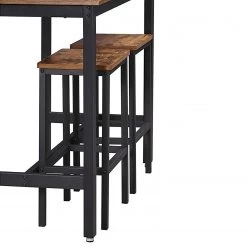 Red Living Ensemble de bar Theville (3 éléments) - Imitation chêne rustique / Noir -Luxe Intérieur Magasin 1000235780 210118 06491200432 DETAILS P000000001000235780