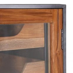 Red Living Armoire à vin Viessoix - Teck massif et acacia massif / Fer - Teck / Anthracite -Luxe Intérieur Magasin 1000240176 210115 08043200034 DETAILS P000000001000240176