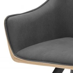 Ars manufacti Chaise à accoudoirs Noyack (lot de 2) - Microfibre / Métal - Gris et Beige / Anthracite -Luxe Intérieur Magasin 1000240191 210106 06545400004 DETAILS P000000001000240191