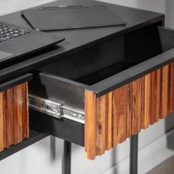 Red Living Console Sanvic - Sheesham / Acacia massif - Sheesham / Anthracite -Luxe Intérieur Magasin 1000240817 210812 13315600012 DETAILS P000000001000240817