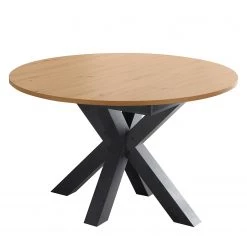 Red Living Table Joze I - Imitation chêne noueux - Largeur : 130 cm