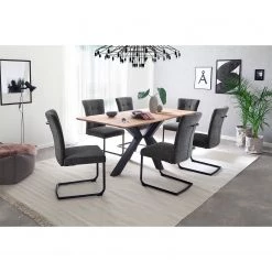 Loftscape Chaises cantilever Callian (lot de 2) - Chenille - Anthracite - Noir -Luxe Intérieur Magasin 1000241974 210202 13121800028 MOOD DETAILS P000000001000241974 mood