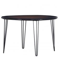 Red Living Table Summerset I - Manguier massif / Fer - Manguier brillant et noir / Noir