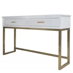 Red Living Console Varades - Blanc / Doré