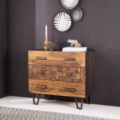 Wolf-Möbel Commode Bazac - Acacia massif - Acacia / Gris foncé -Luxe Intérieur Magasin 1000243203 220311 020 MOOD DETAILS P000000001000243203 mood