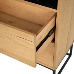 Studio Copenhagen Étagère Flox I - Placage en bois véritable / Métal -Chêne / Noir -Luxe Intérieur Magasin 1000244164 211028 140300000067 DETAILS P000000001000244164