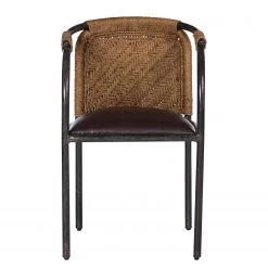 Ars manufacti Chaise à accoudoirs Dissay - Jute tressé / Fer - Naturel / Noir -Luxe Intérieur Magasin 1000246784 220405 030 DETAILS P000000001000246784