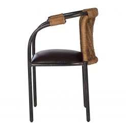 Ars manufacti Chaise à accoudoirs Dissay - Jute tressé / Fer - Naturel / Noir -Luxe Intérieur Magasin 1000246784 220405 032 DETAILS P000000001000246784