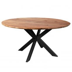Ars manufacti Table Gerde - Acacia massif / Fer - Acacia / Anthracite